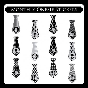 Monthly Onesie Sticker  *Black Beauty*