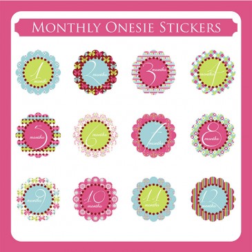 Monthly Onesie Sticker  *Butterfly*