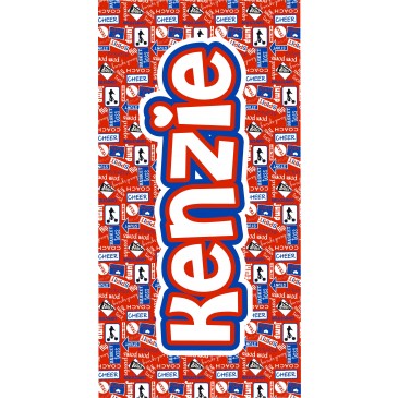 Cheer Red and Blue Towel-ND