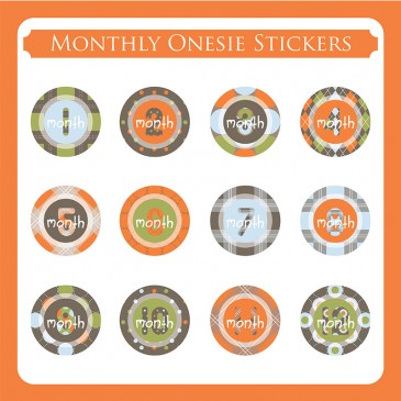 Monthly Onesie Sticker  *Jungle Patrol Round*