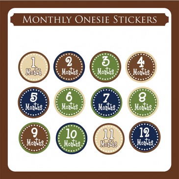 Monthly Onesie Sticker  *Simple*