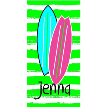 Surf Girl Green Towel- ND