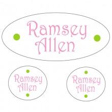 Waterproof Labels *Light Pink and Lime*